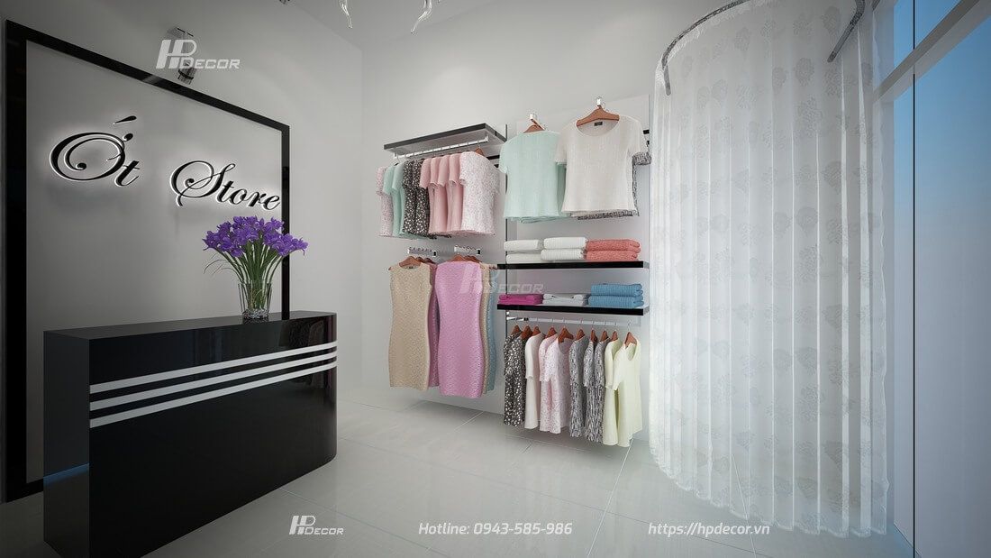 hpdecor.vn-thiết kế shop quần áo nhỏ 10m2