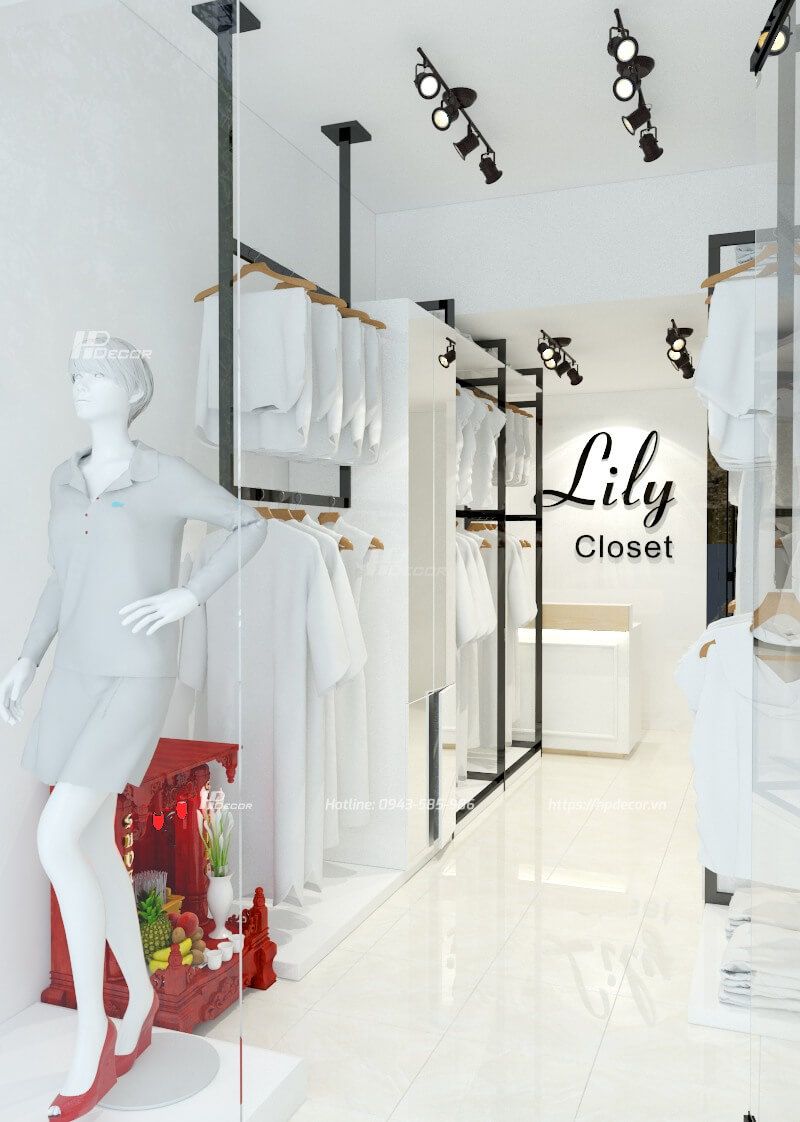 hpdecor.vn-thiết kế shop quần áo nhỏ 10m2