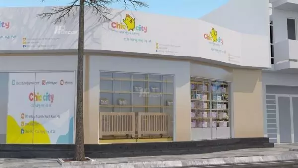 Thiết kế shop mẹ và bé Chic City