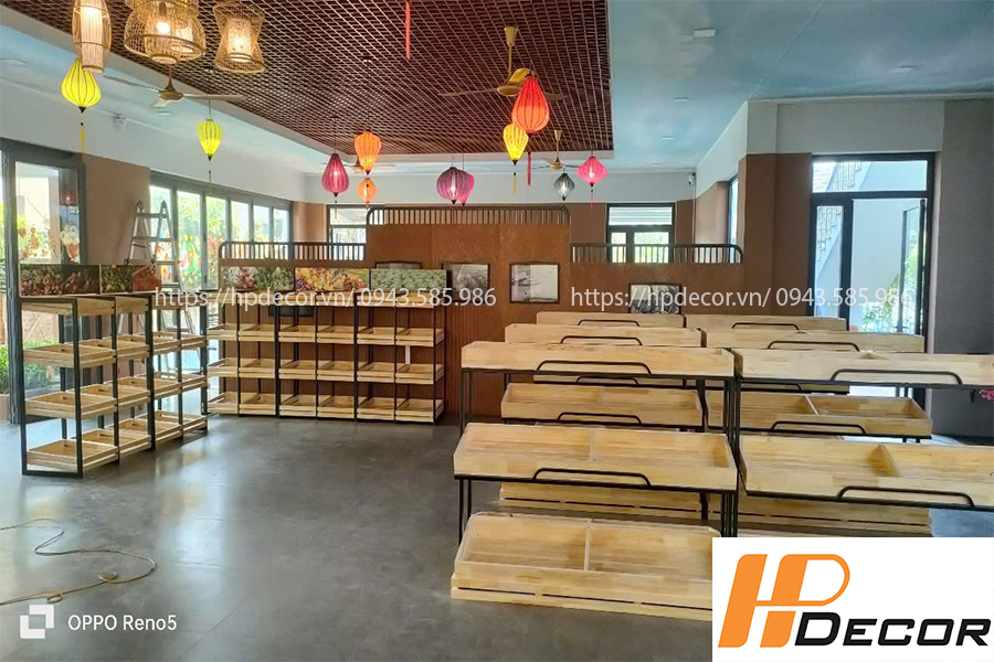 Thi công kệ bán hàng hoa quả sạch nhập khẩu KHQ01 Ke ban hang hoa qua KHQ01 anh2