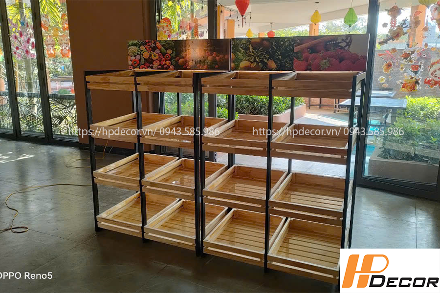 Thi công kệ bán hàng hoa quả sạch nhập khẩu KHQ01 Ke Ban Hang Hoa Qua Khq01 Anh3