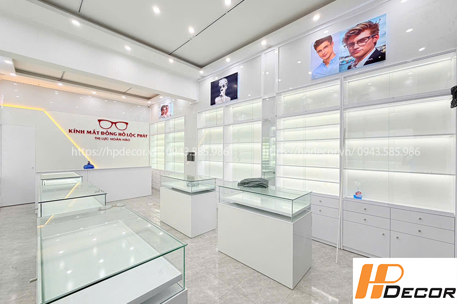 Thi công shop trưng bày kính mắt thời trang đẹp Thi Cong Shop Kinh Mat Dep 3